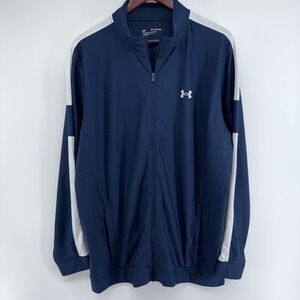 Under Armour Mens XXL UA Twister Full Zip Track Jacket‎ 1347293-408 Navy #D-36